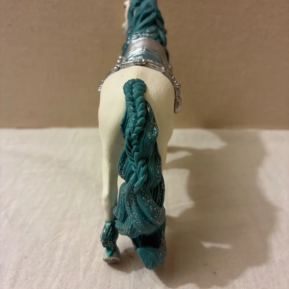 Schleich Bayala Fantasy Horse Figurine White‎ Teal Silver Glitter 2015 70511